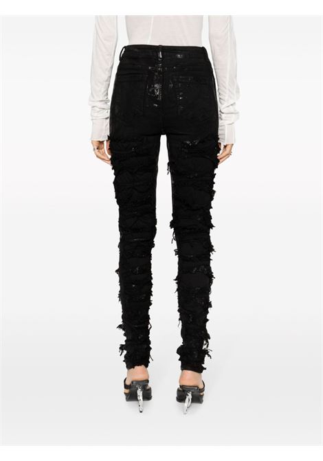 Jeans skinny Detroit a vita alta in nero - donna RICK OWENS DRKSHDW | DS02C5316SBFLS09